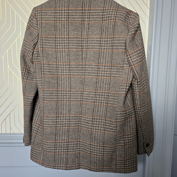 Dynamite Checkered Blazer in Brown and Black - Picture 3 of 3